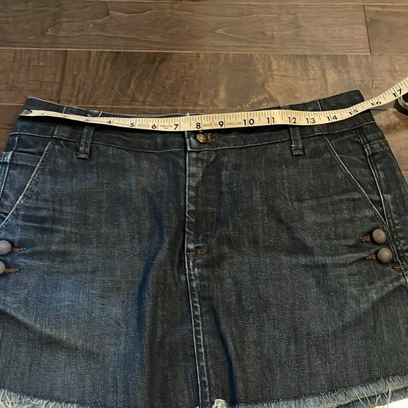Found Denim mini skirt, distressed, raw hem. Small - Picture 7 of 8